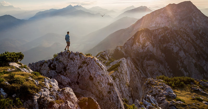 Man in the mountains